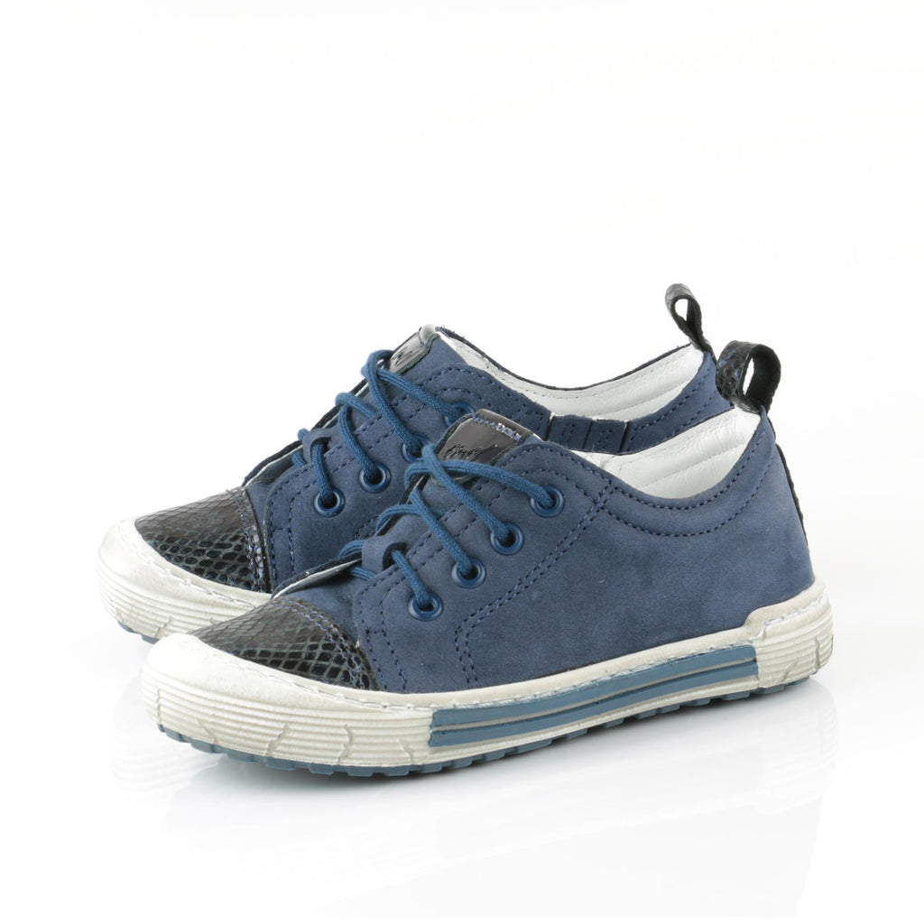(2592-2) Navy Girl Low Lace Up Trainers - MintMouse (Unicorner Concept Store)