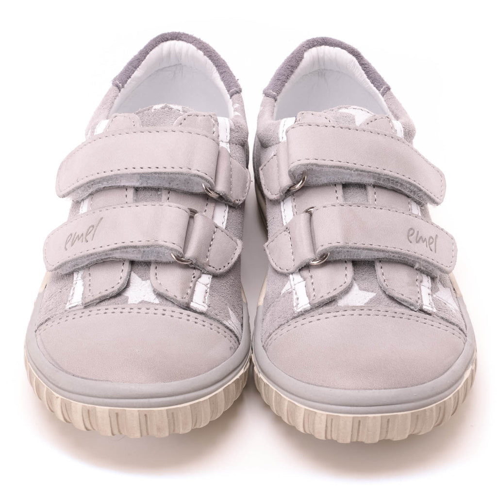 (2486-3) Emel grey Stars low Velcro Trainers - MintMouse (Unicorner Concept Store)