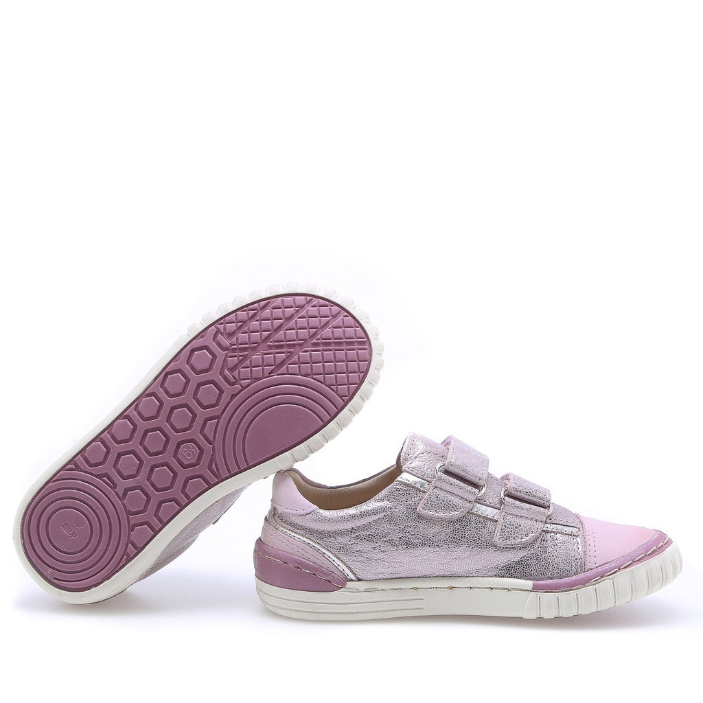 (2066-17/2071-17) Pink shiny low Velcro Trainers - MintMouse (Unicorner Concept Store)