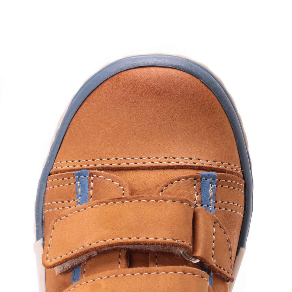 (2066-18) Mustard/blue low Velcro Trainers - MintMouse (Unicorner Concept Store)