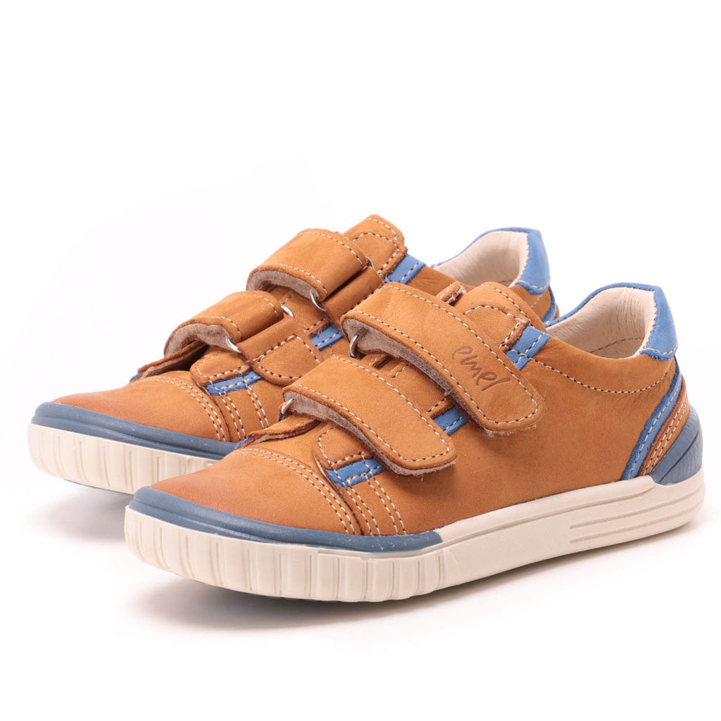 (2066-18) Mustard/blue low Velcro Trainers - MintMouse (Unicorner Concept Store)