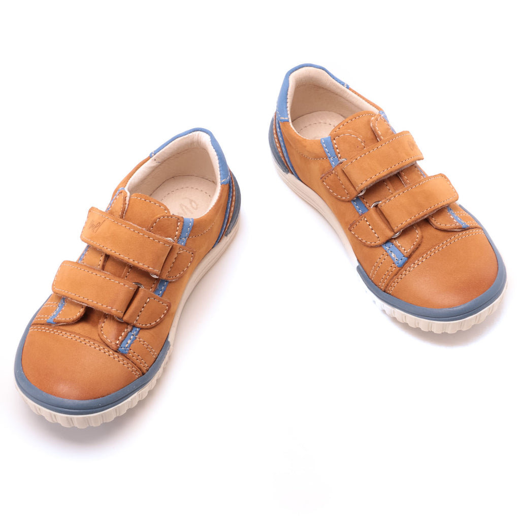 (2066-18) Mustard/blue low Velcro Trainers - MintMouse (Unicorner Concept Store)