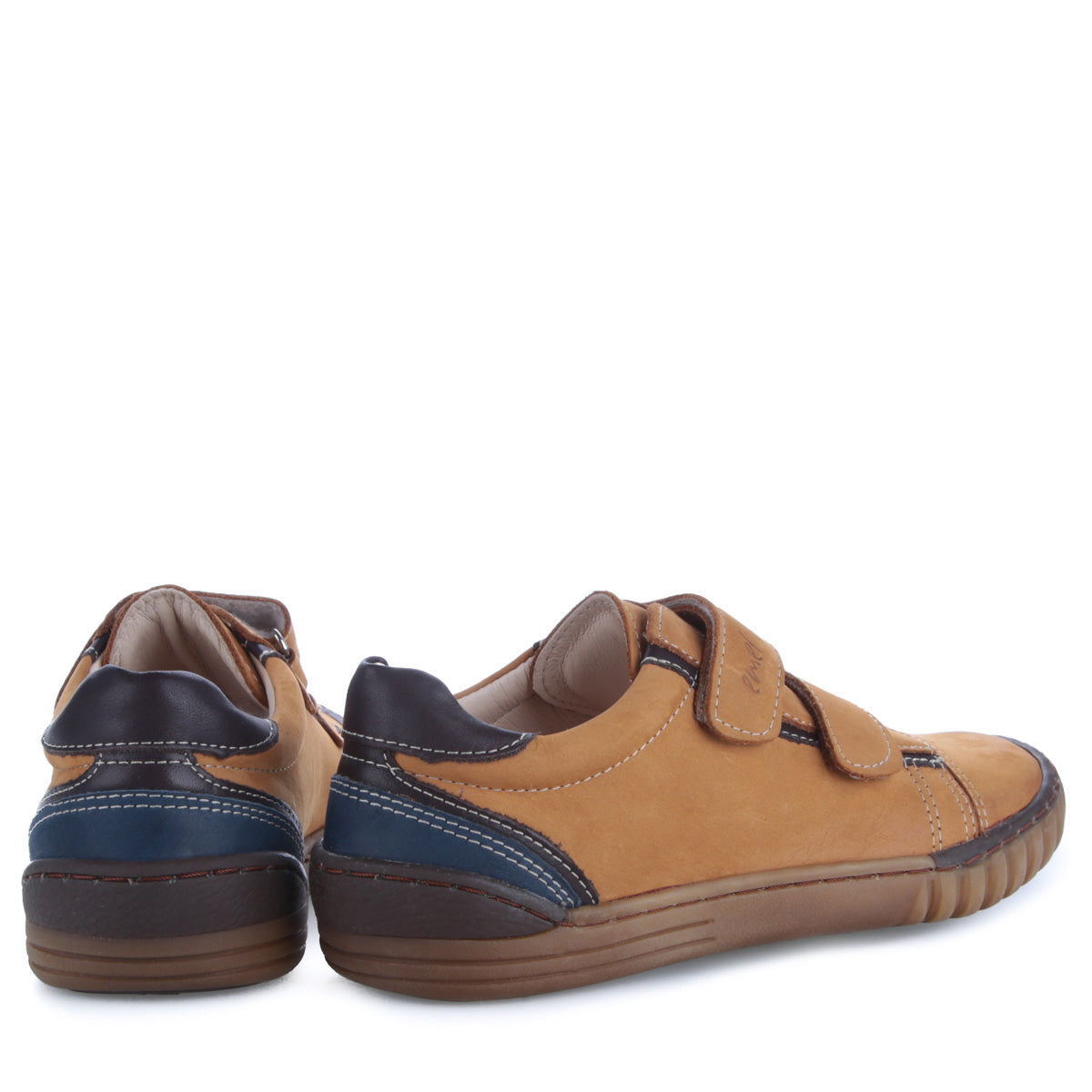 (2066-21/E2071-21) Mustard/blue low Velcro Trainers - MintMouse (Unicorner Concept Store)