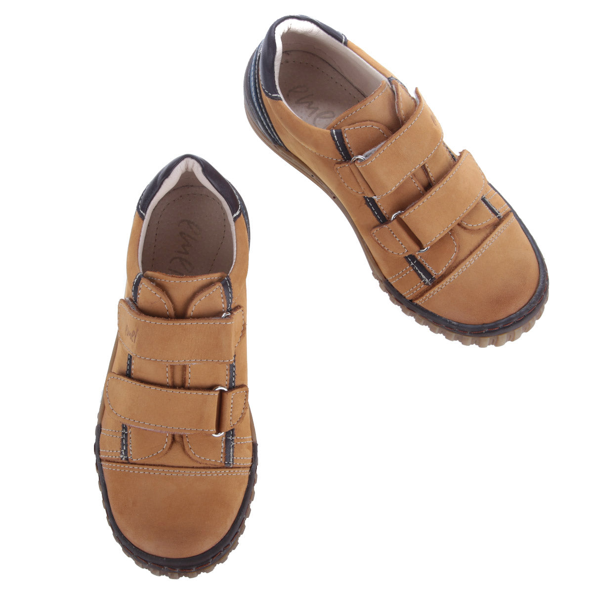 (2066-21/E2071-21) Mustard/blue low Velcro Trainers - MintMouse (Unicorner Concept Store)