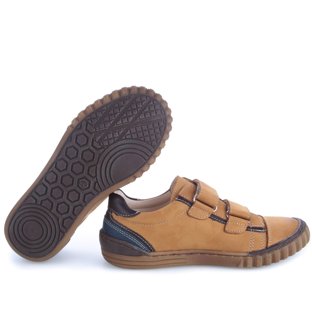 (2066-21/E2071-21) Mustard/blue low Velcro Trainers - MintMouse (Unicorner Concept Store)