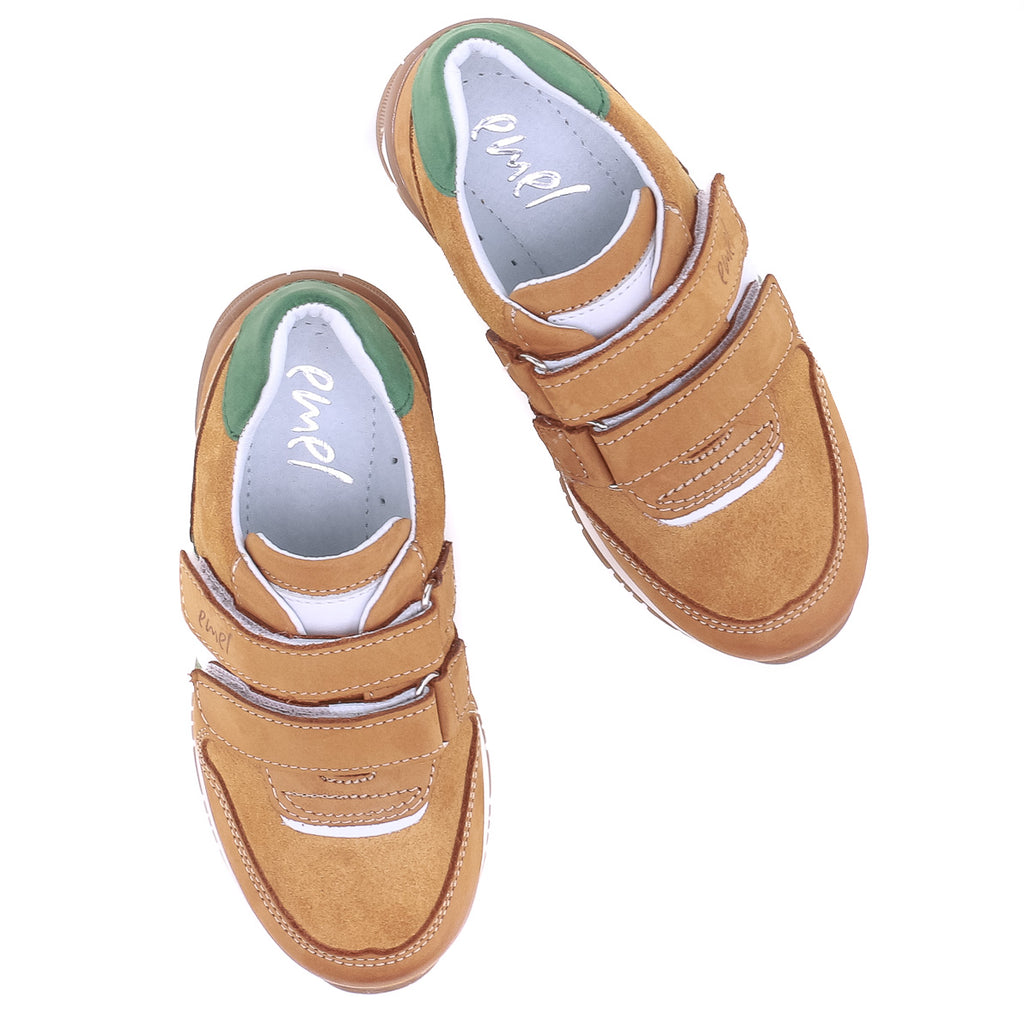 (2683-14) Low Velcro sneakers cognac - MintMouse (Unicorner Concept Store)