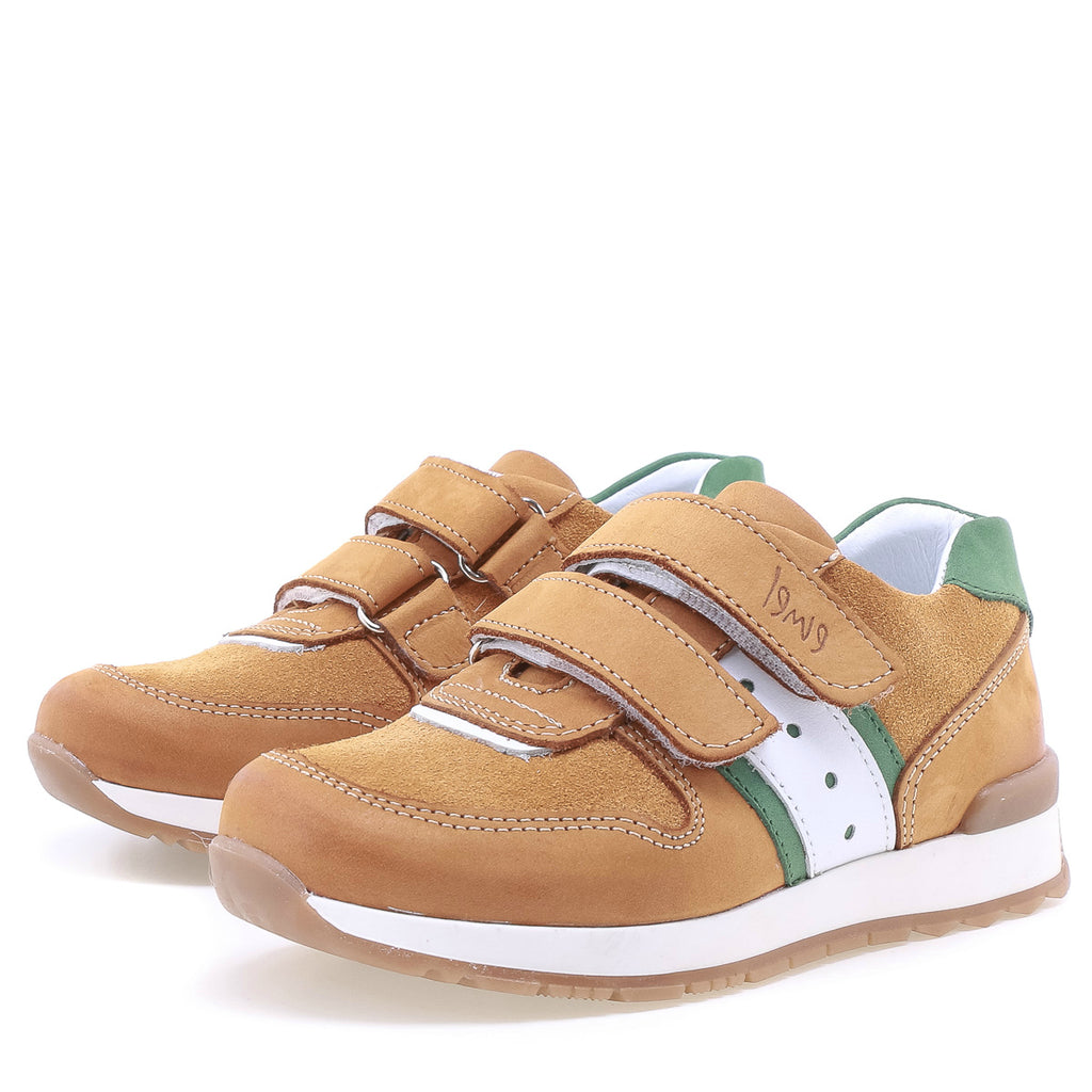 (2683-14) Low Velcro sneakers cognac - MintMouse (Unicorner Concept Store)
