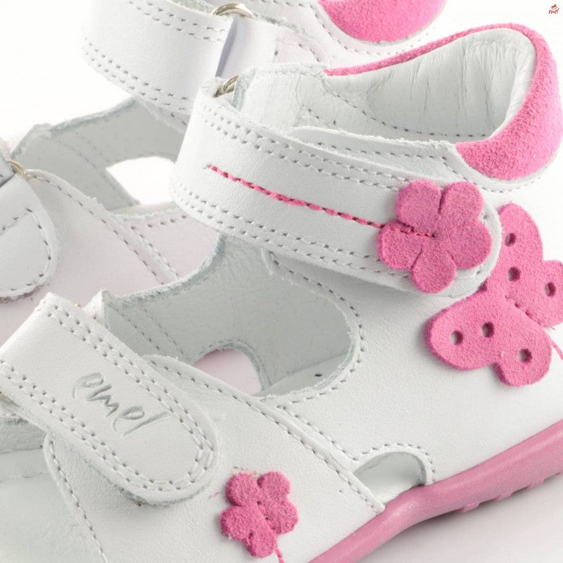 (2207-7) Emel White Flower Sandals - MintMouse (Unicorner Concept Store)