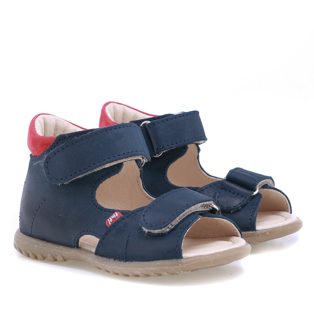 (2428B-13) Emel Navy red First Sandals - MintMouse (Unicorner Concept Store)