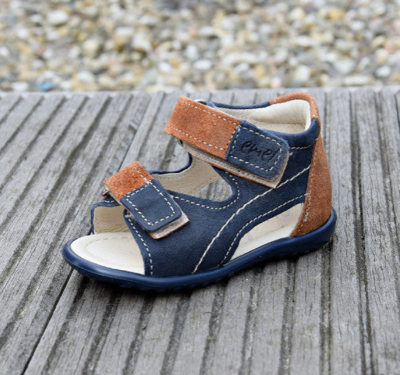 (2435-3) Emel Navy Brown sandals - MintMouse (Unicorner Concept Store)