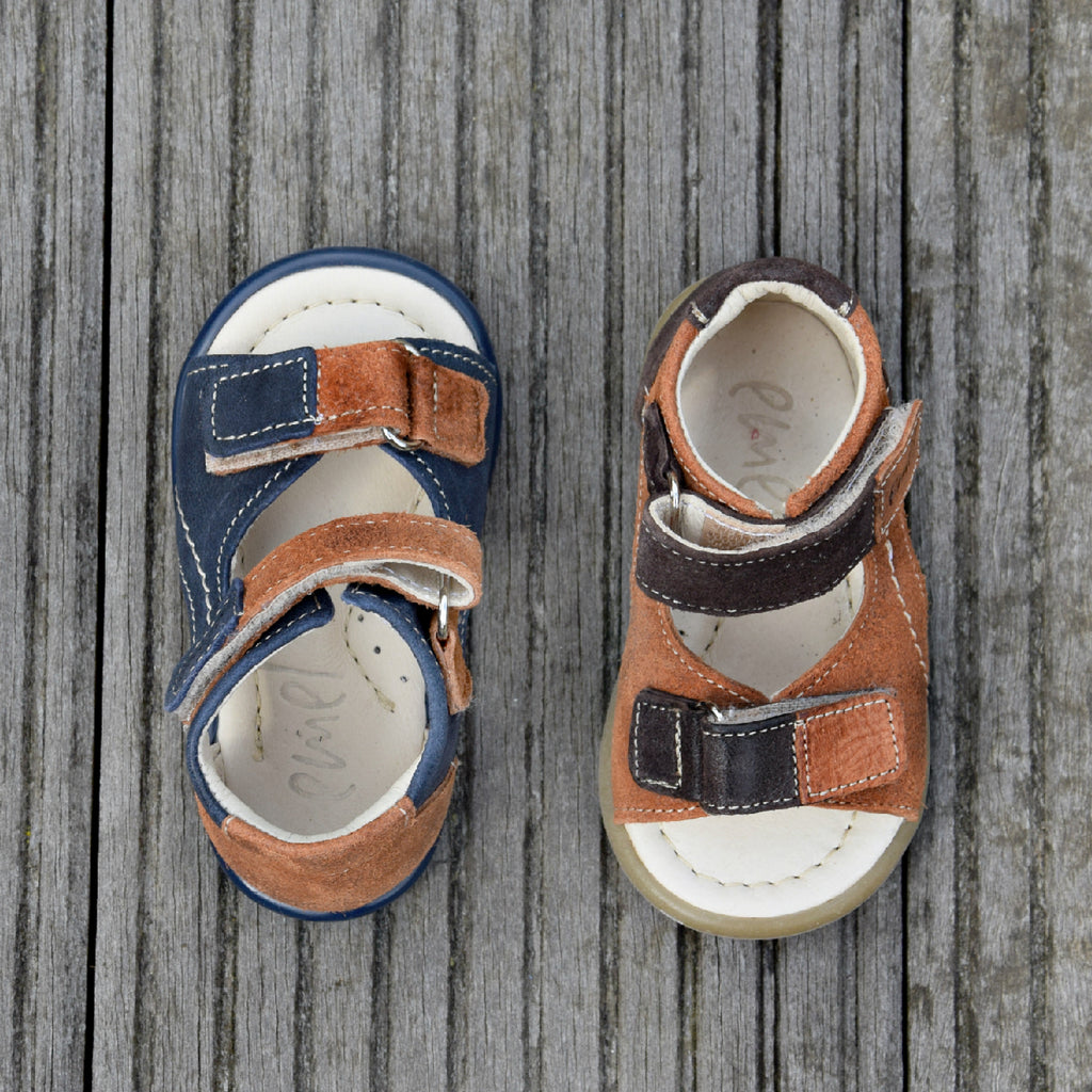 (2435-3) Emel Navy Brown sandals - MintMouse (Unicorner Concept Store)