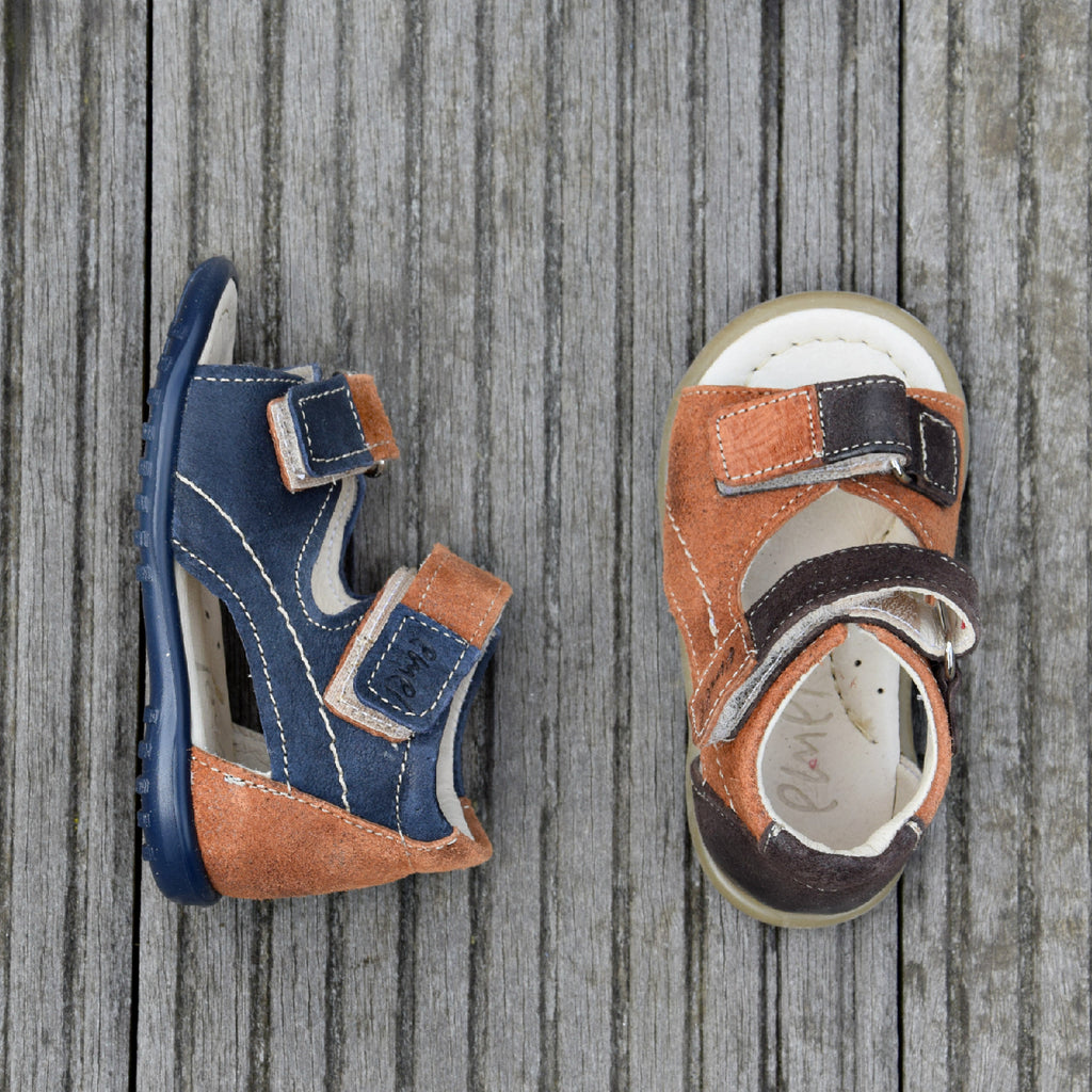 (2435-3) Emel Navy Brown sandals - MintMouse (Unicorner Concept Store)