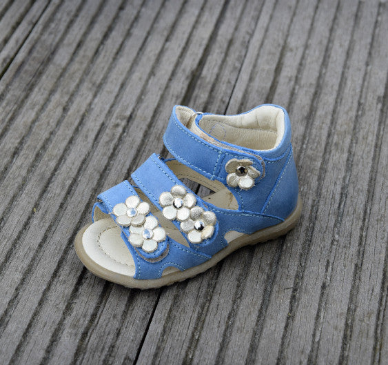 (2090-14) Emel Blue Flower Sandals - MintMouse (Unicorner Concept Store)