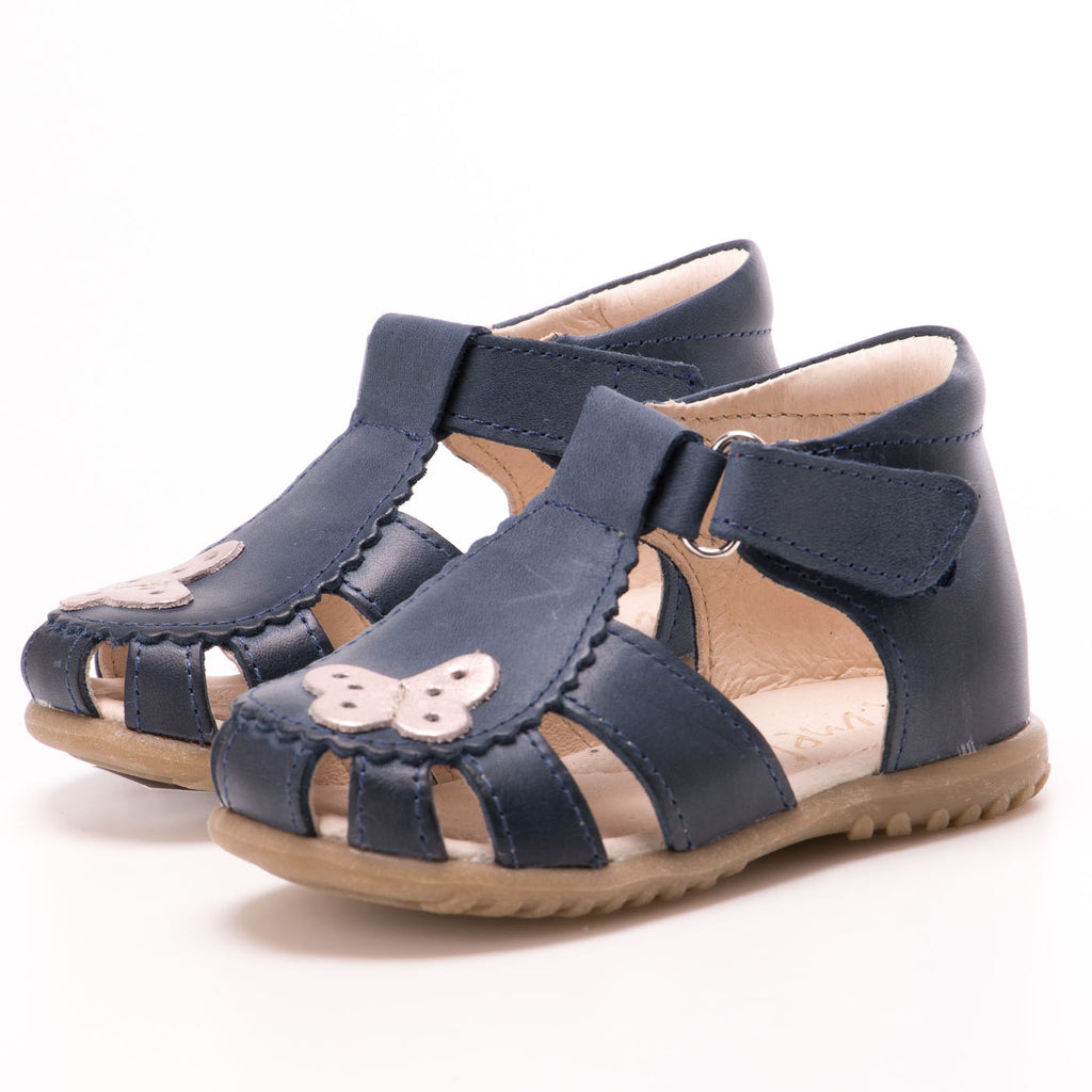 (2183-16) Emel navy butterfly closed sandals - MintMouse (Unicorner Concept Store)
