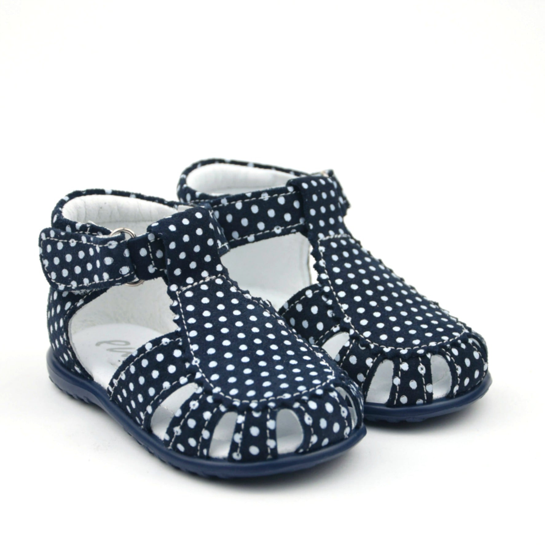 (2378-2) Emel Navy polkadot closed sandals - MintMouse (Unicorner Concept Store)