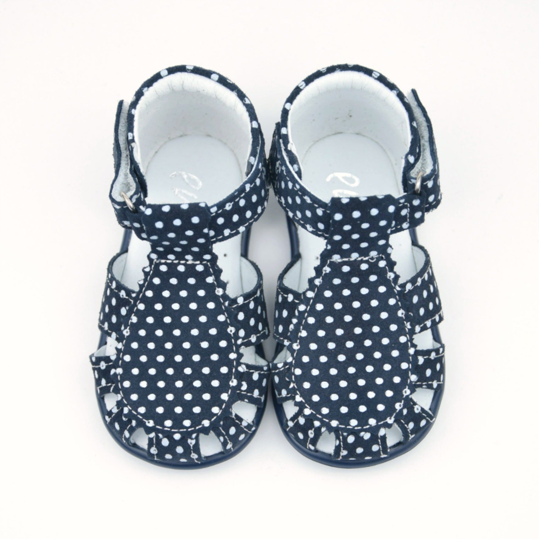(2378-2) Emel Navy polkadot closed sandals - MintMouse (Unicorner Concept Store)