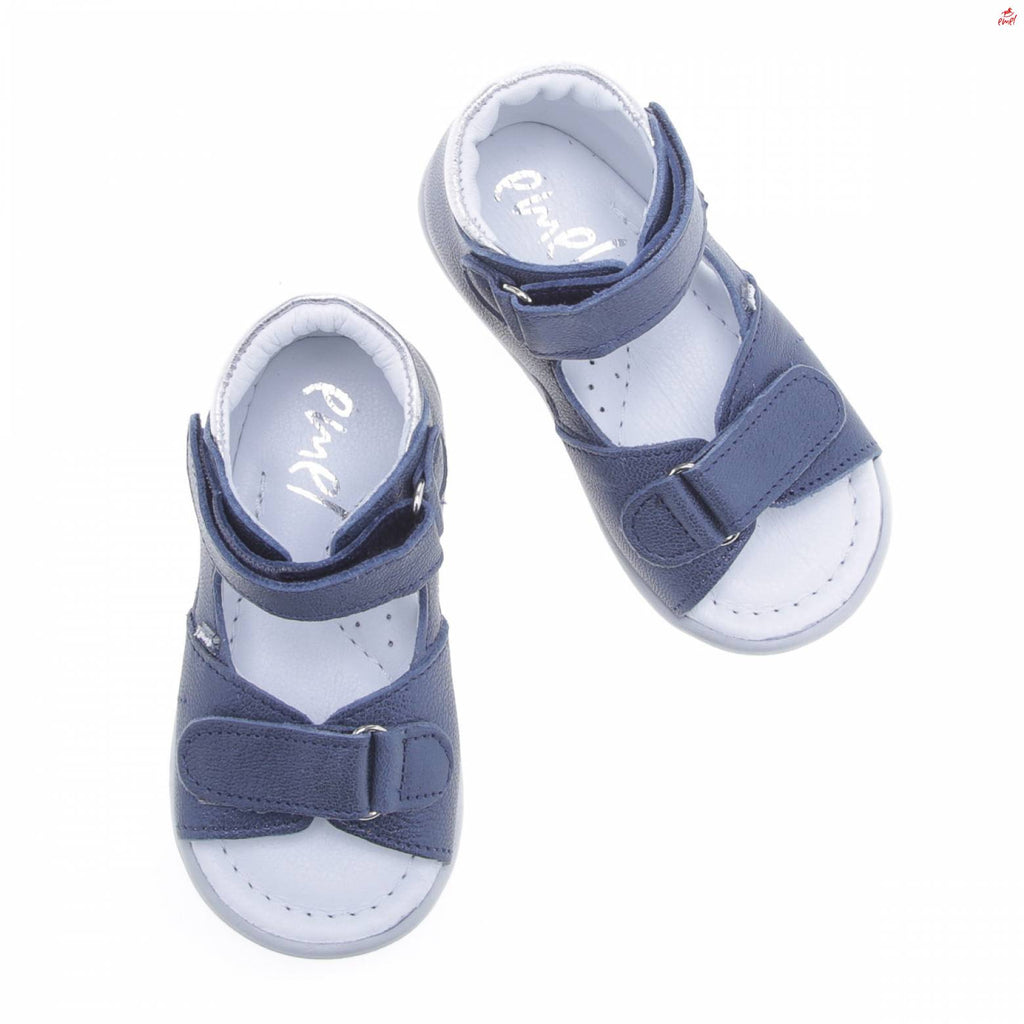 (2428A-2) Emel navy shiny First Sandals - MintMouse (Unicorner Concept Store)