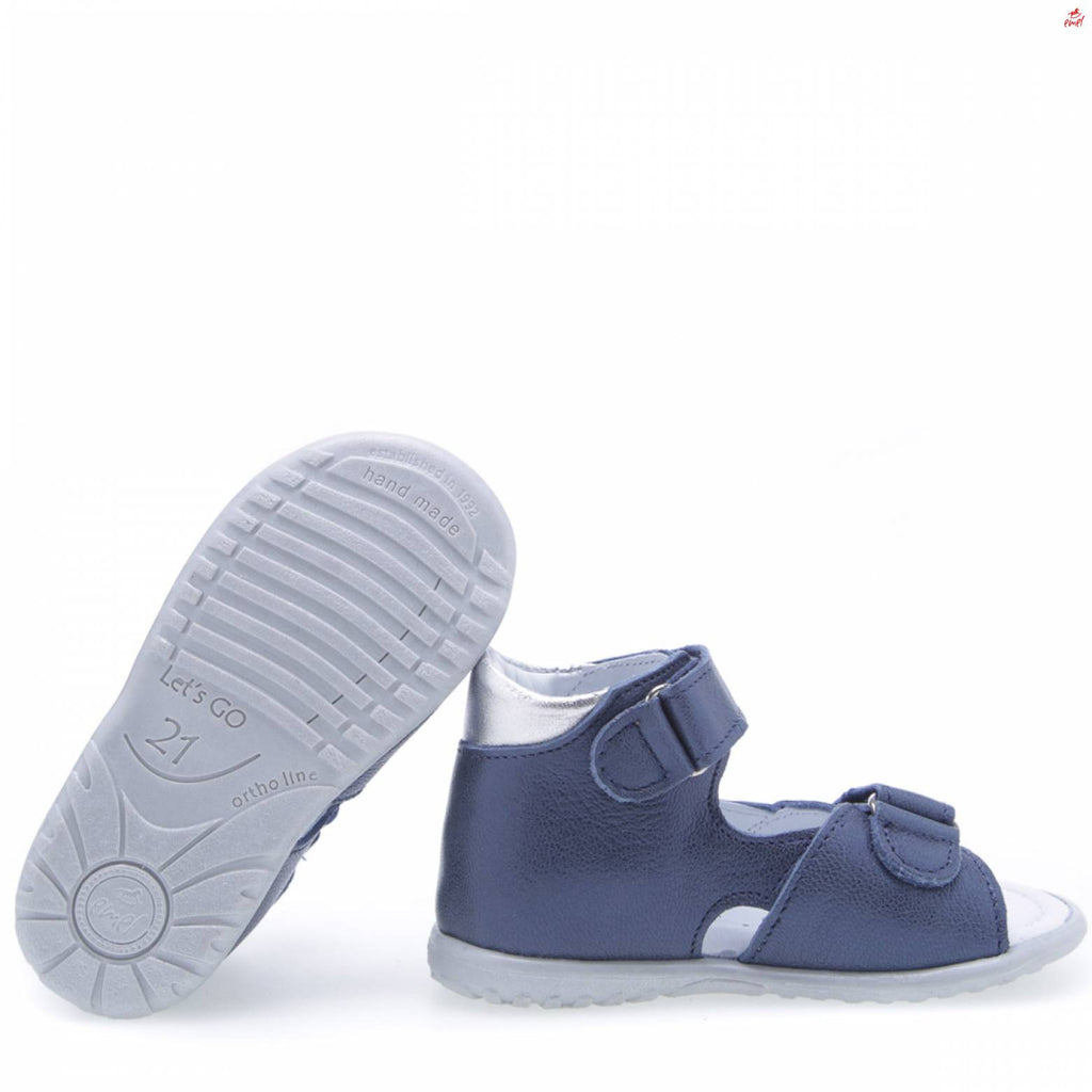 (2428A-2) Emel navy shiny First Sandals - MintMouse (Unicorner Concept Store)