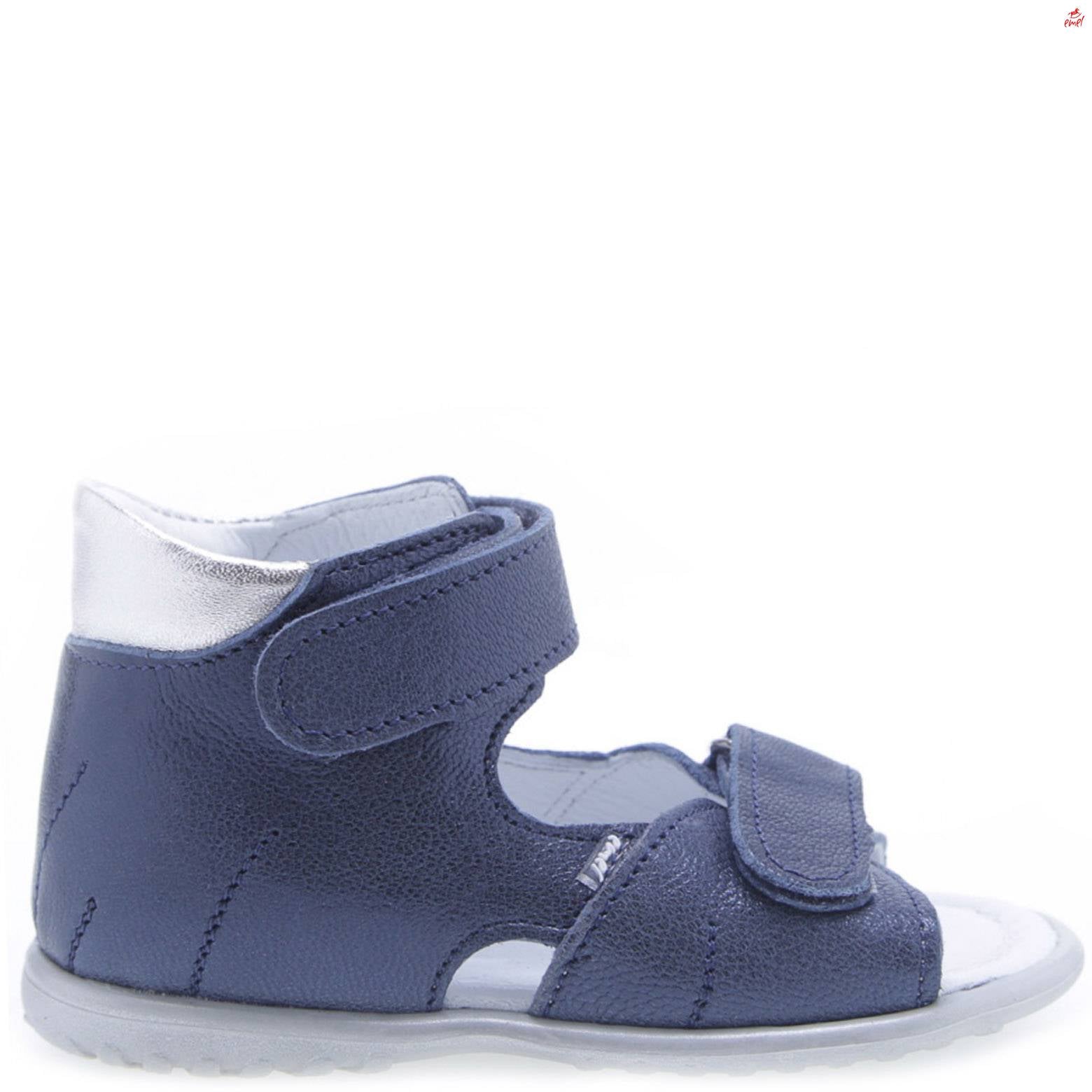 (2428A-2) Emel navy shiny First Sandals - MintMouse (Unicorner Concept Store)