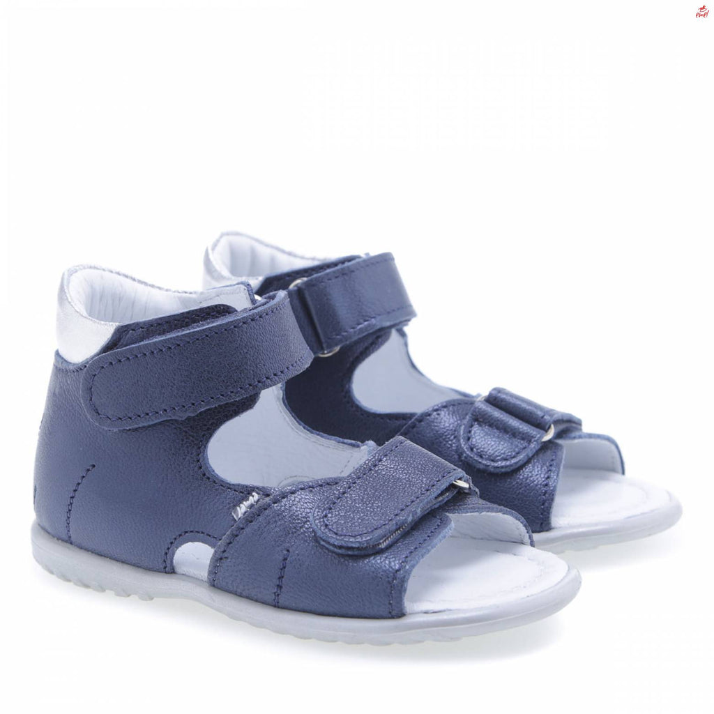 (2428A-2) Emel navy shiny First Sandals - MintMouse (Unicorner Concept Store)