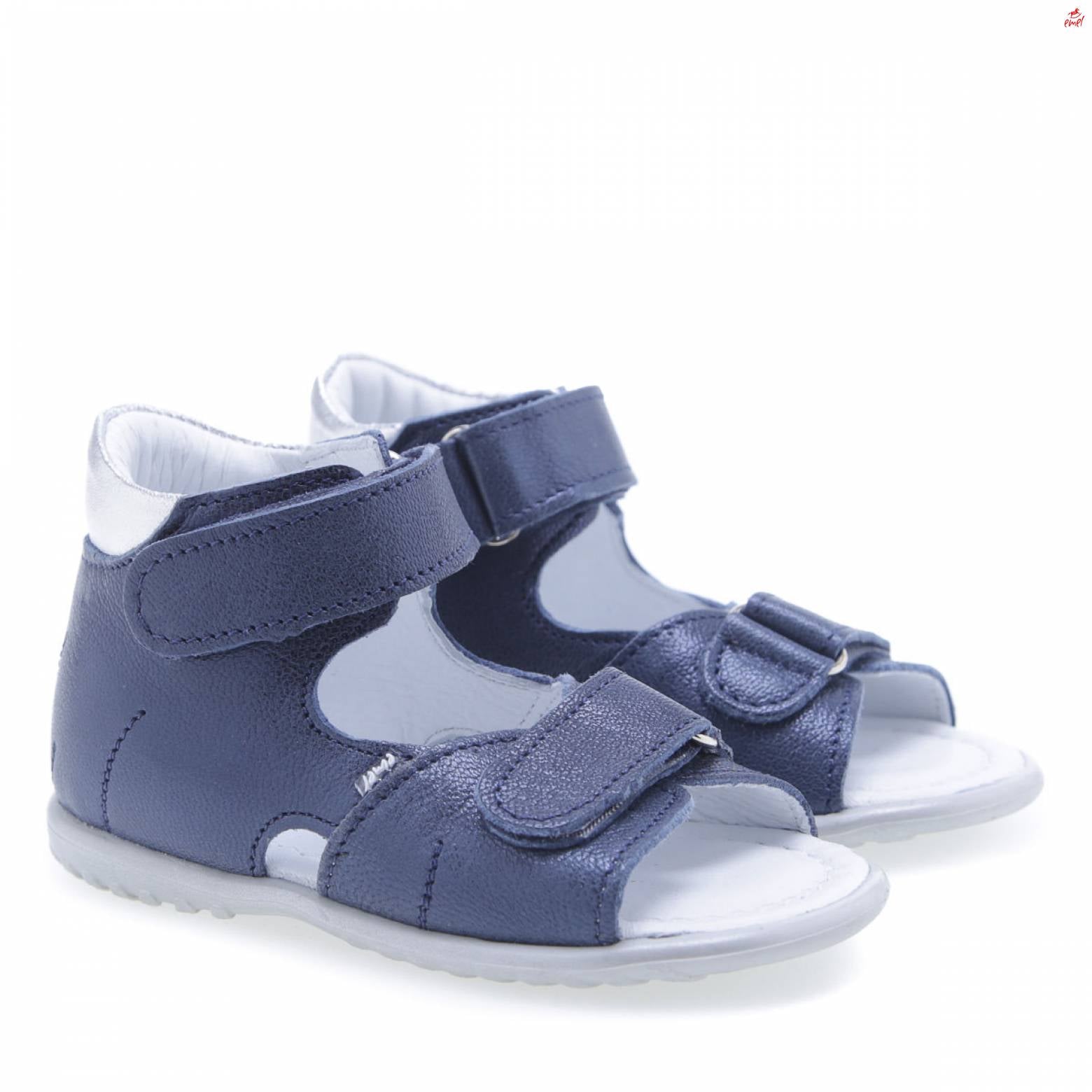 (2428A-2) Emel navy shiny First Sandals - MintMouse (Unicorner Concept Store)