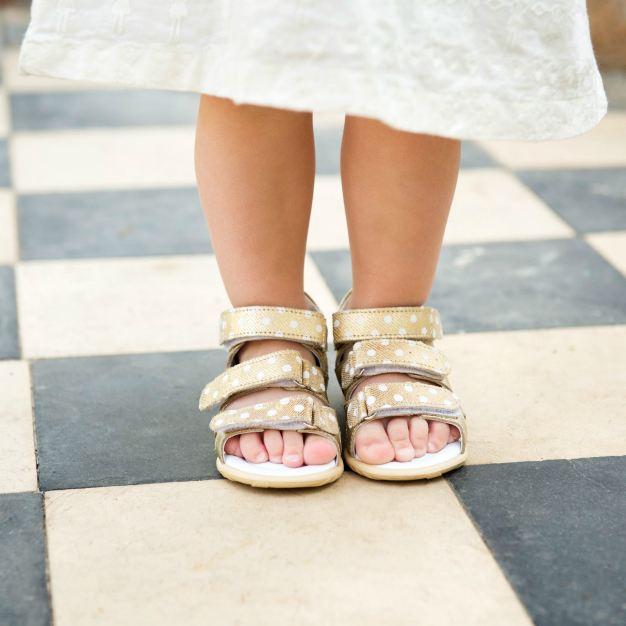 (2379) Emel Golden Dot Sandals - MintMouse (Unicorner Concept Store)