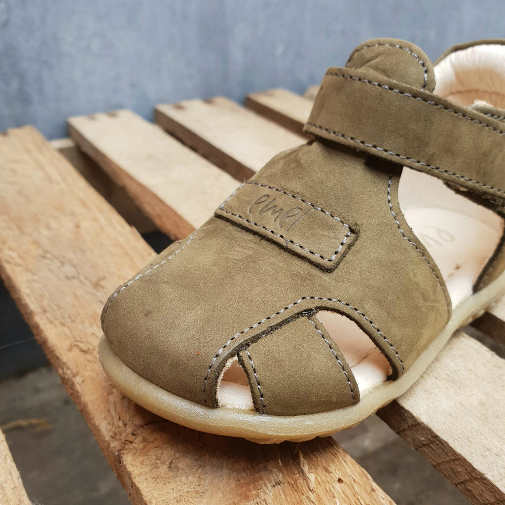 (2199-14) Emel khaki closed sandals - MintMouse (Unicorner Concept Store)