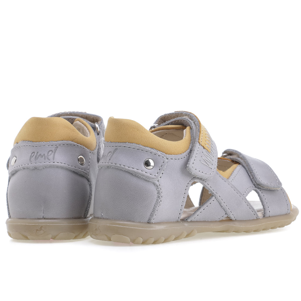 (2086-23) Emel grey velcro Sandals - - MintMouse (Unicorner Concept Store)