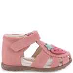 (1214E-5) Emel red closed sandals - Strawberry