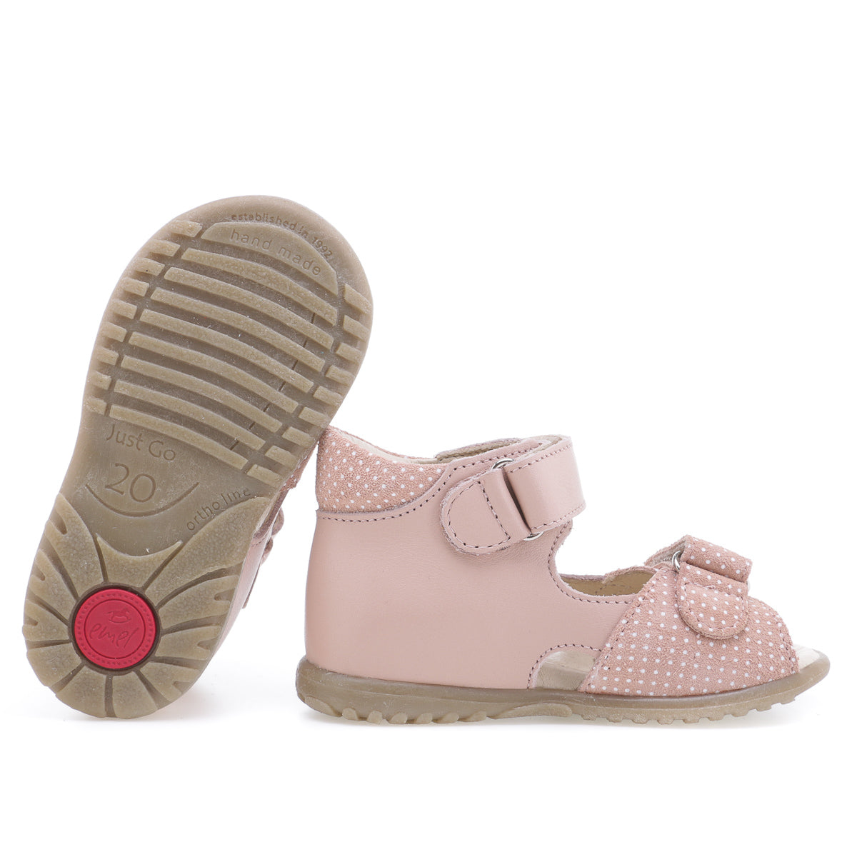 (2431B-6) Emel pink polka dots velcro Sandals - MintMouse (Unicorner Concept Store)