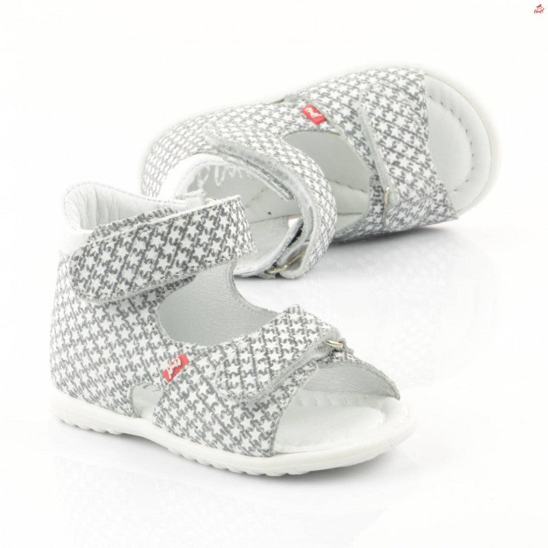 (2431-1) Emel Stars Grey White Sandals - MintMouse (Unicorner Concept Store)