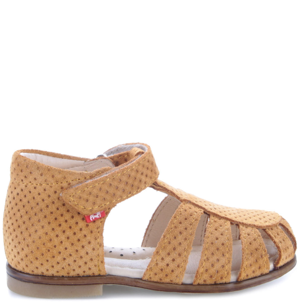 (1151B-1) Emel yellow closed sandals.