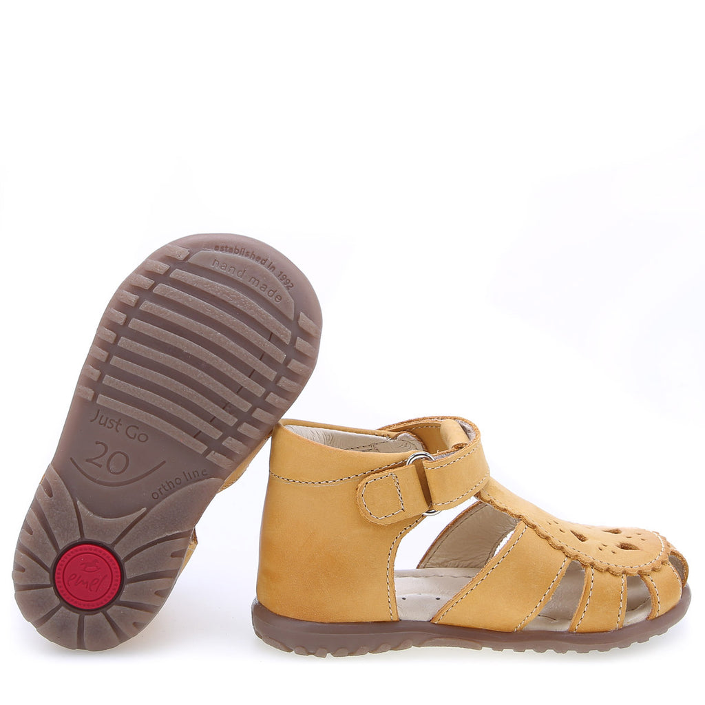 (1214A-14) Emel yellow hearts closed sandals - MintMouse (Unicorner Concept Store)