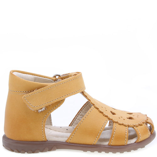 (1214A-14) Emel yellow hearts closed sandals - MintMouse (Unicorner Concept Store)