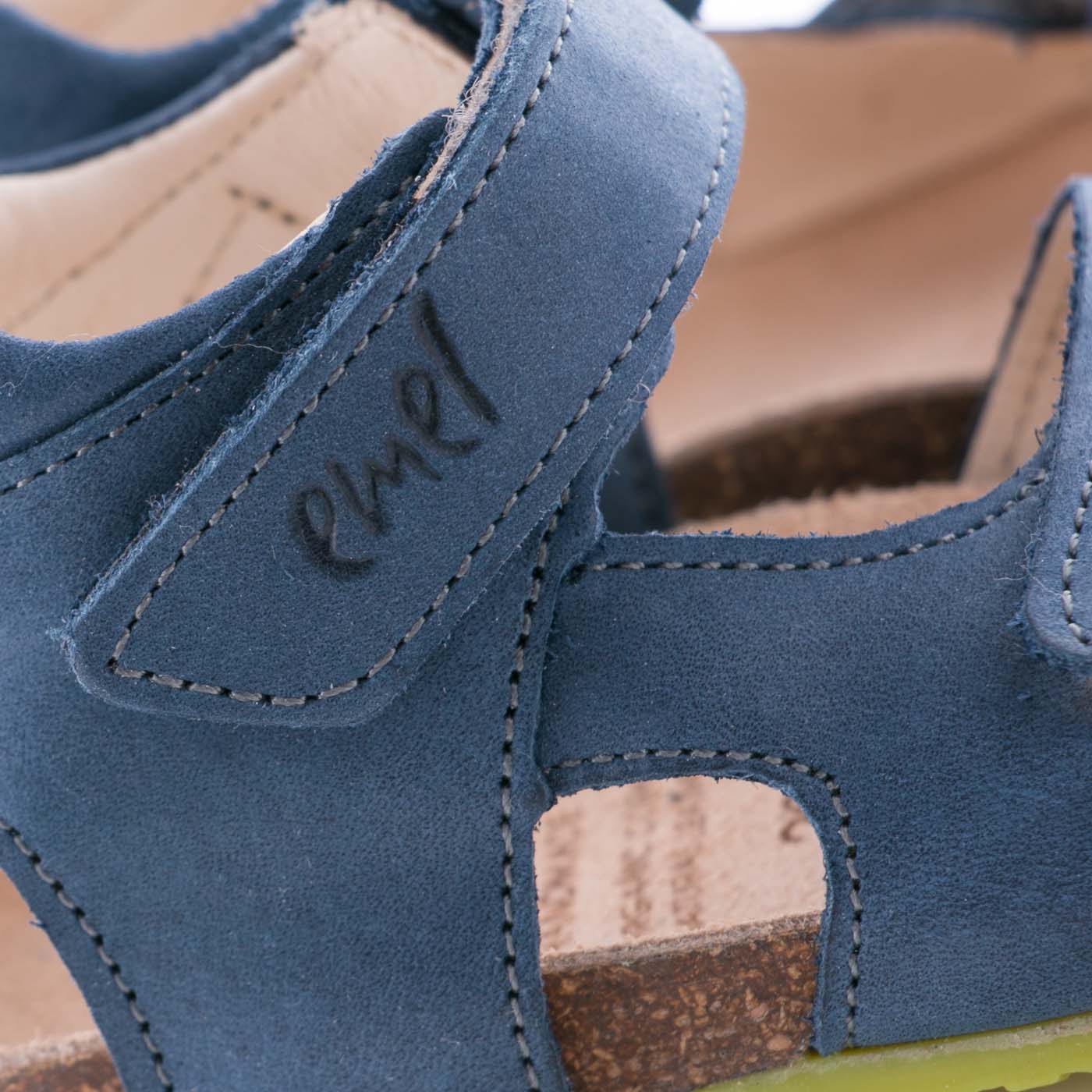 (2508-6/2509-6) Emel navy blue velcro sandals - MintMouse (Unicorner Concept Store)