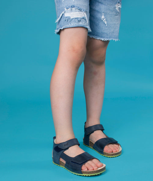 (2508-6/2509-6) Emel navy blue velcro sandals - MintMouse (Unicorner Concept Store)