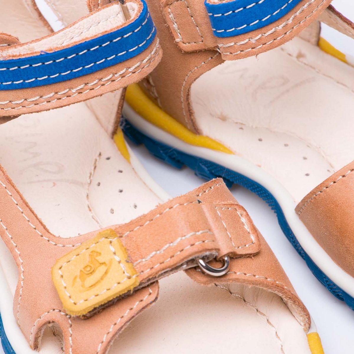 (2639-1) Emel cognac velcro sandals - MintMouse (Unicorner Concept Store)