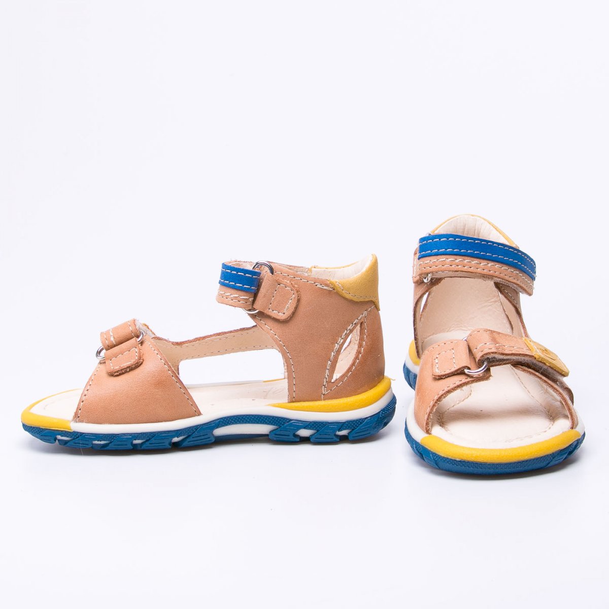 (2639-1) Emel cognac velcro sandals - MintMouse (Unicorner Concept Store)