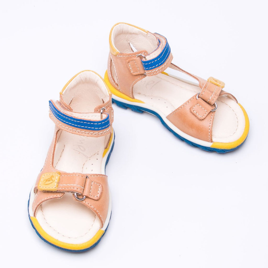 (2639-1) Emel cognac velcro sandals - MintMouse (Unicorner Concept Store)