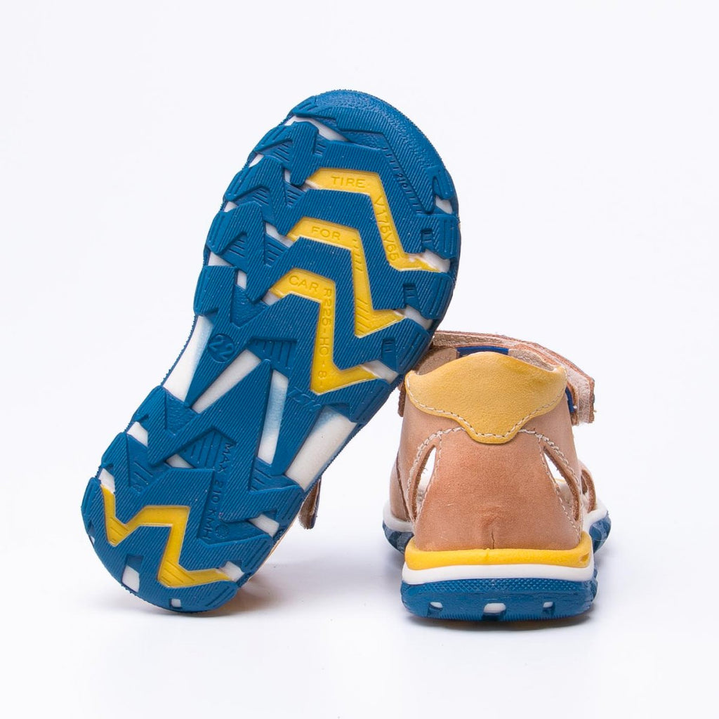 (2639-1) Emel cognac velcro sandals - MintMouse (Unicorner Concept Store)