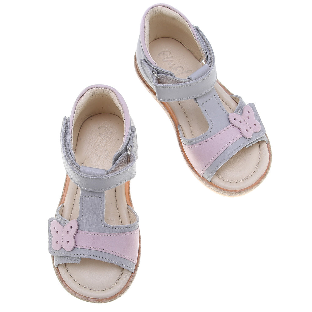 (2637-17) Emel grey Velcro Sandals - MintMouse (Unicorner Concept Store)