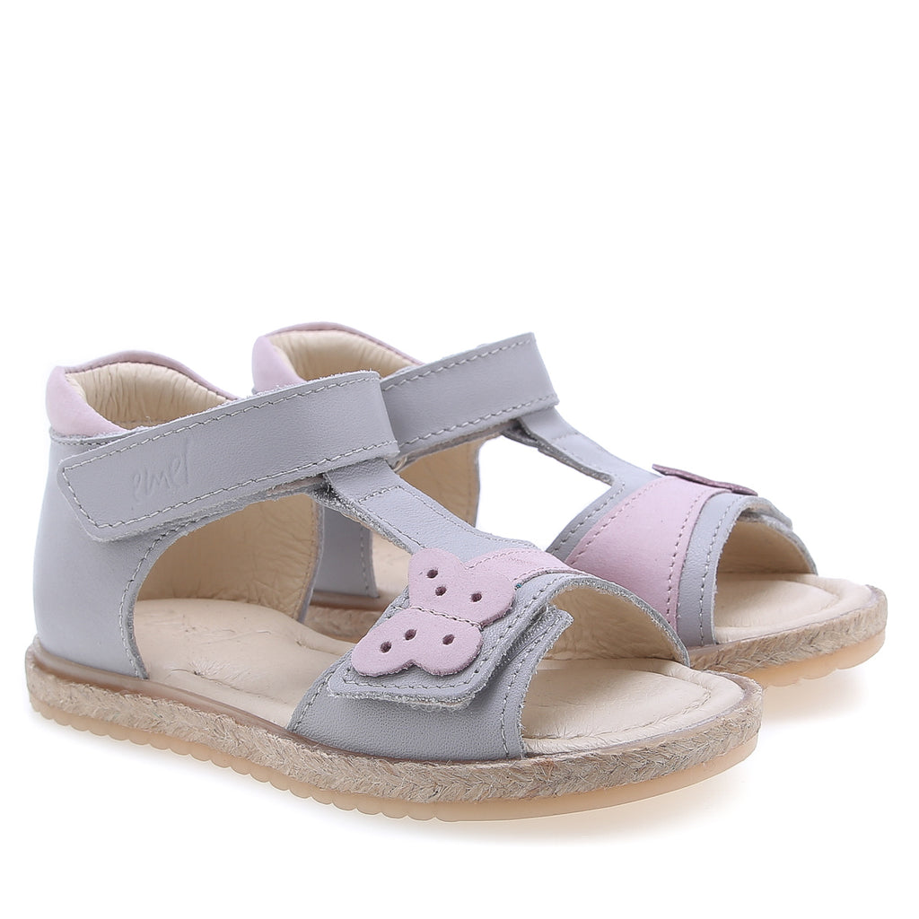 (2637-17) Emel grey Velcro Sandals - MintMouse (Unicorner Concept Store)