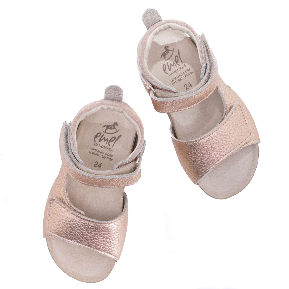 (2508-25/ 2509-25) Emel rose gold velcro sandals - MintMouse (Unicorner Concept Store)