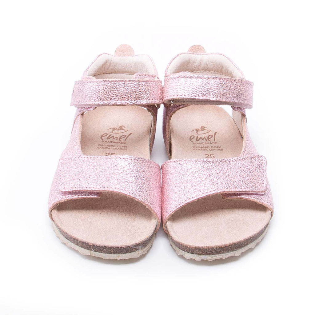 (2508C/2509C) Emel pink shiny velcro sandals - MintMouse (Unicorner Concept Store)