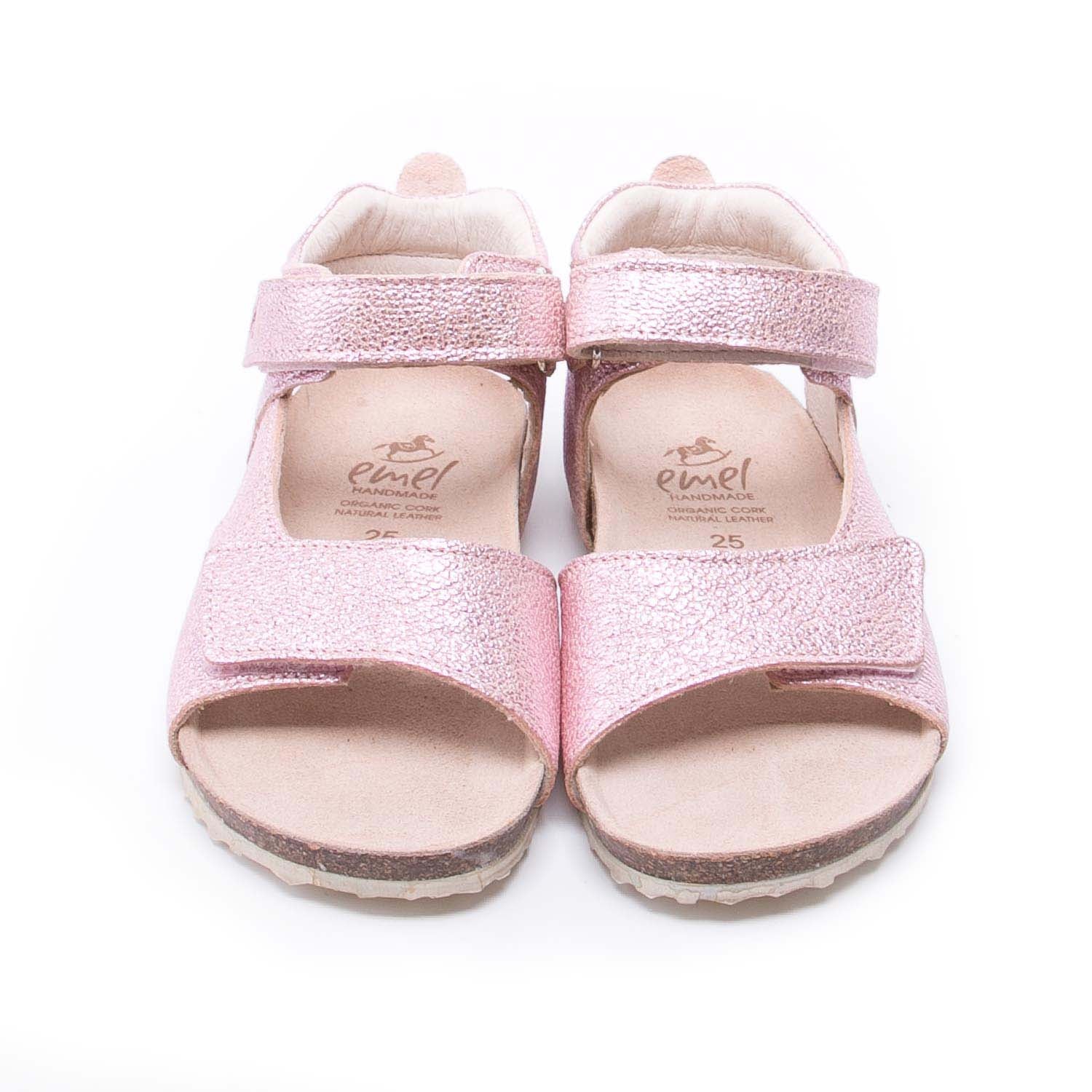 (2508C/2509C) Emel pink shiny velcro sandals - MintMouse (Unicorner Concept Store)