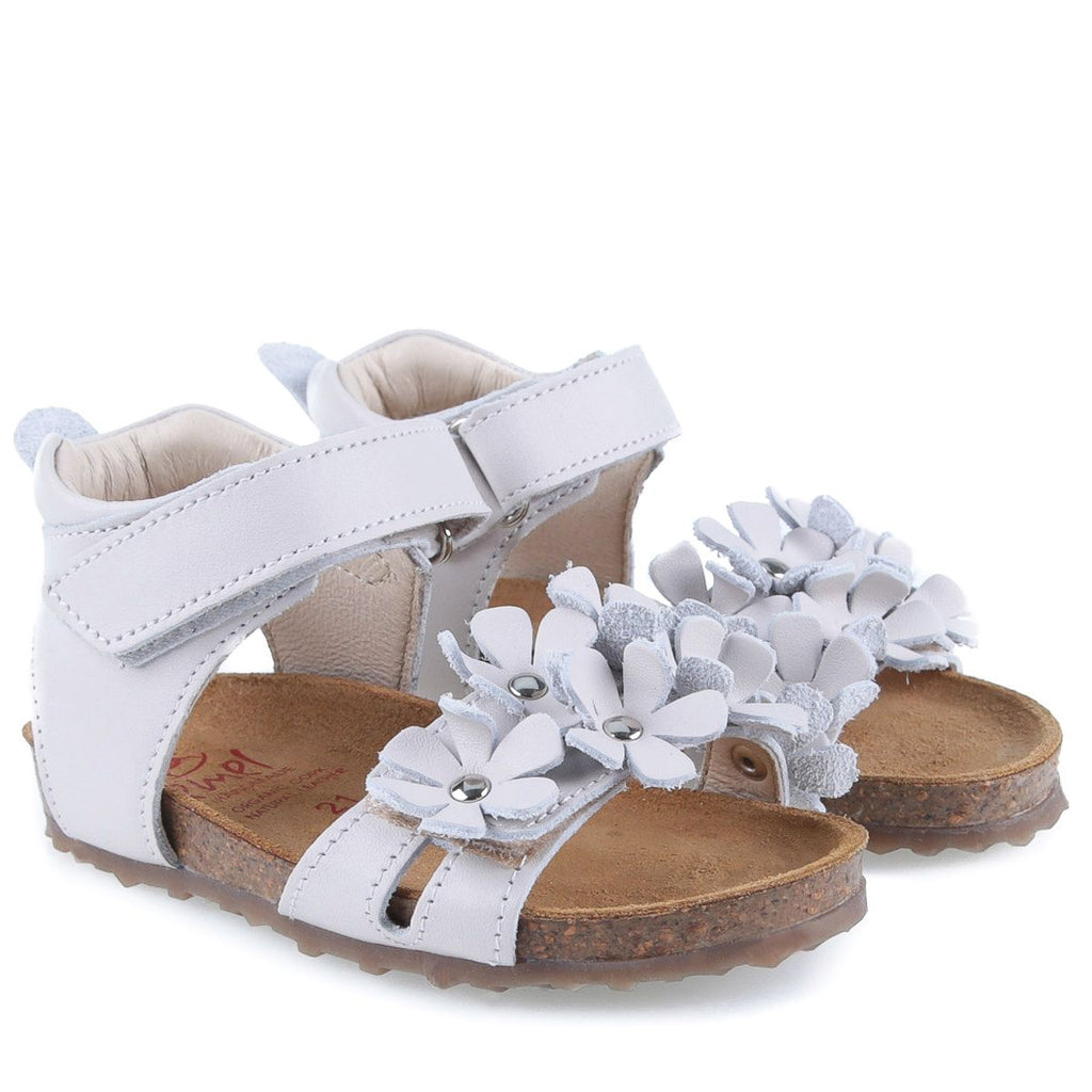 (2640D-5) Emel White Flowers sandals - MintMouse (Unicorner Concept Store)