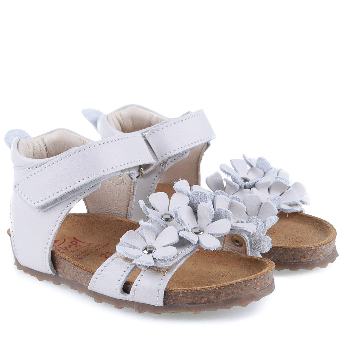 (2640D-5) Emel White Flowers sandals - MintMouse (Unicorner Concept Store)