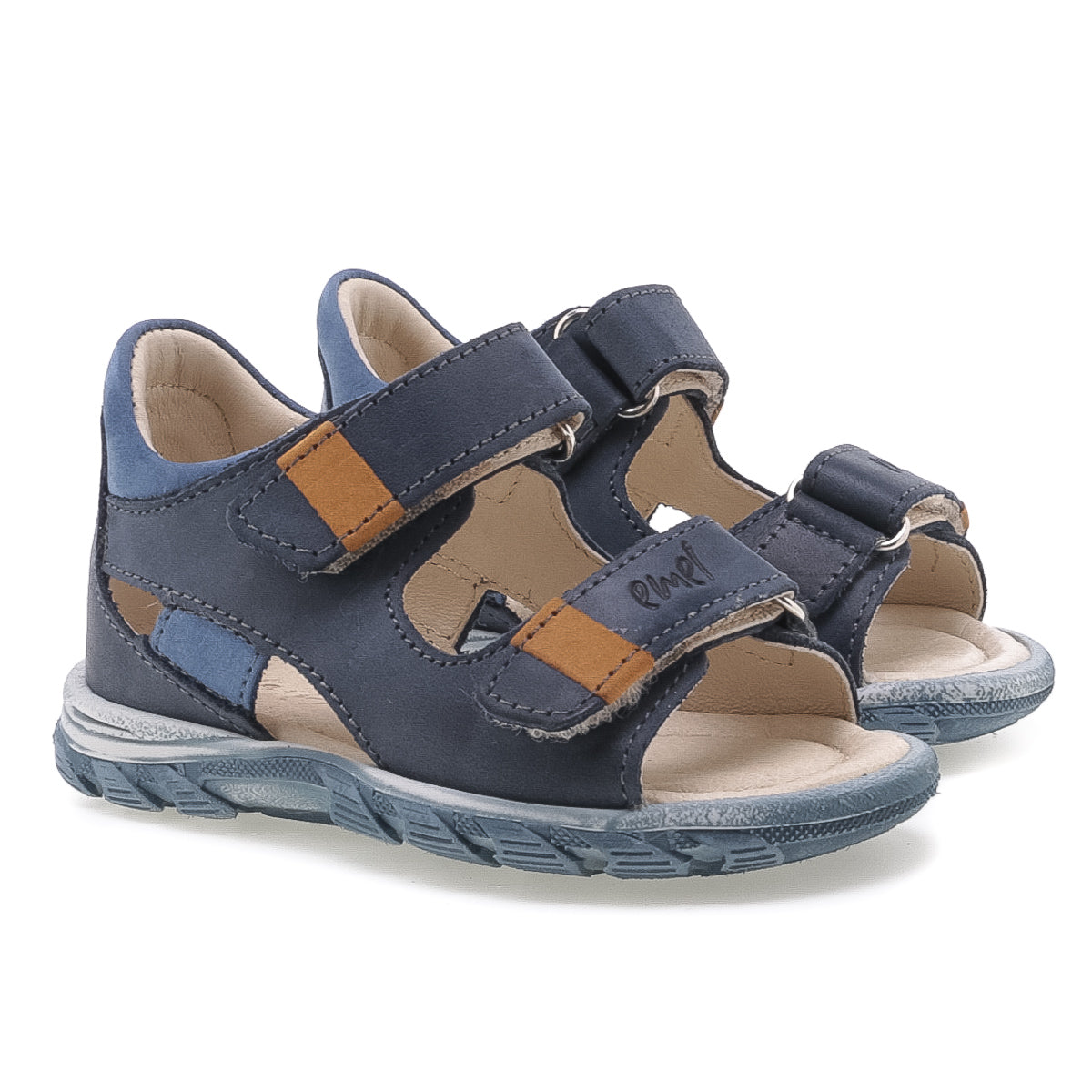 (1560-23) Emel navy velcro Sandals - Coming soon! - MintMouse (Unicorner Concept Store)