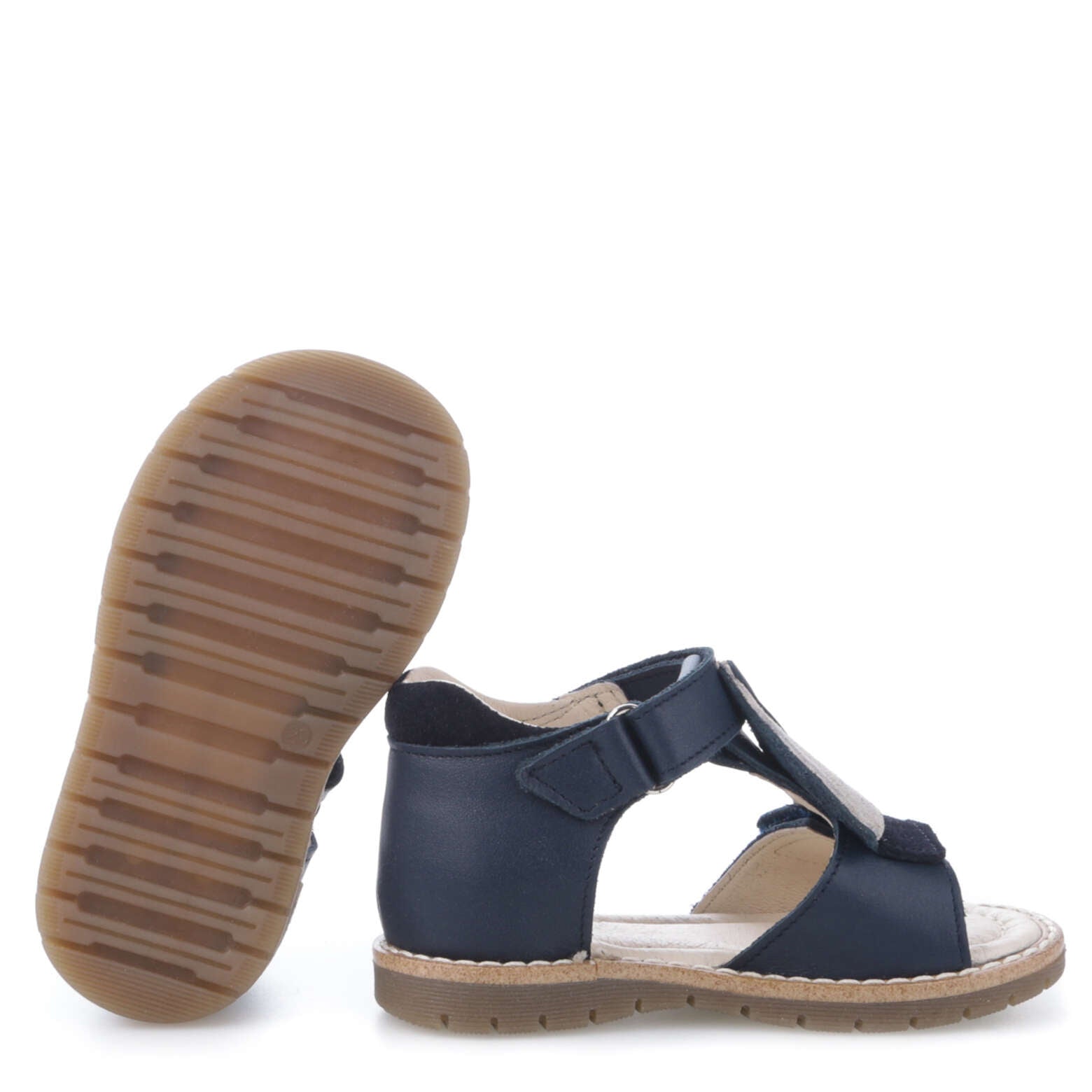 (2736) Emel Leather Sandals Navy - MintMouse (Unicorner Concept Store)