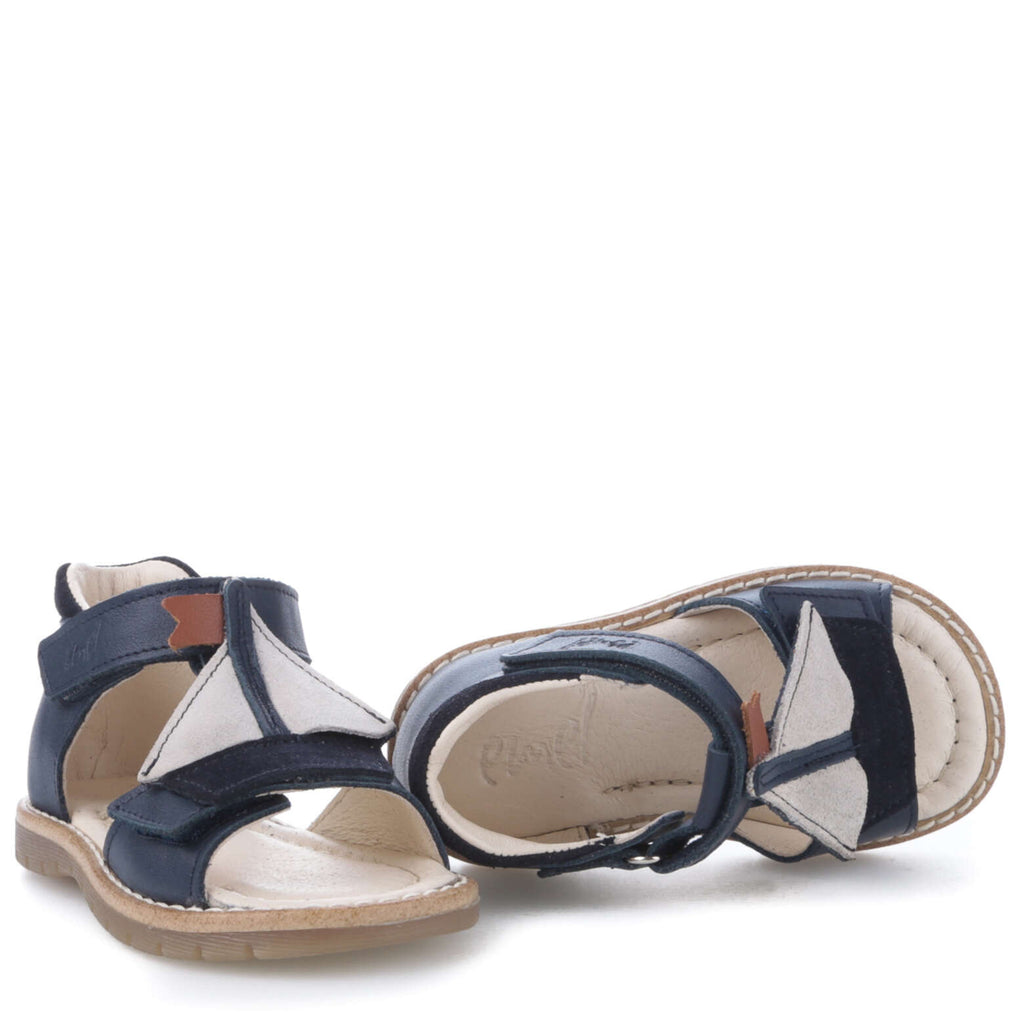 (2736) Emel Leather Sandals Navy - MintMouse (Unicorner Concept Store)